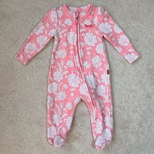 Levi's Pink and White Floral Kids Footie